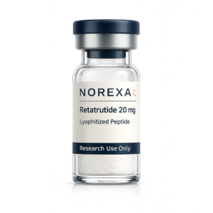 NOREXA Retatrutide 20 mg Lyophilized Peptide vial — Research Use Only